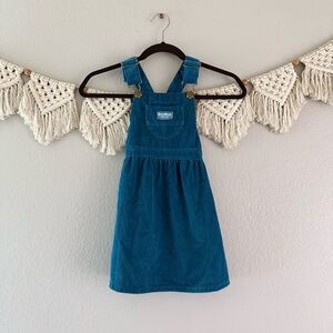 OshKosh‎ B’Gosh Vintage Teal Corduroy Overall Dress